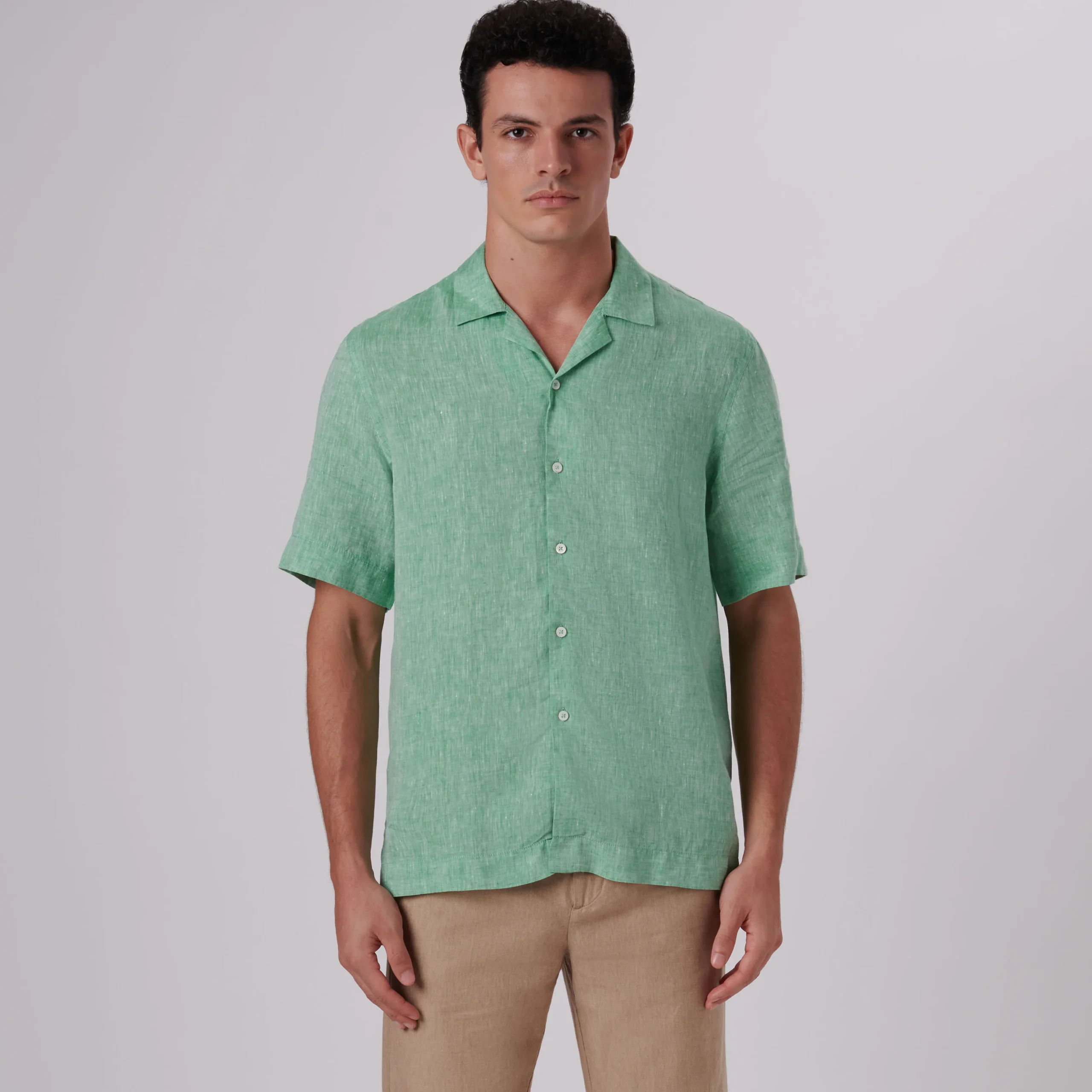 Jackson Solid Linen Camp Shirt