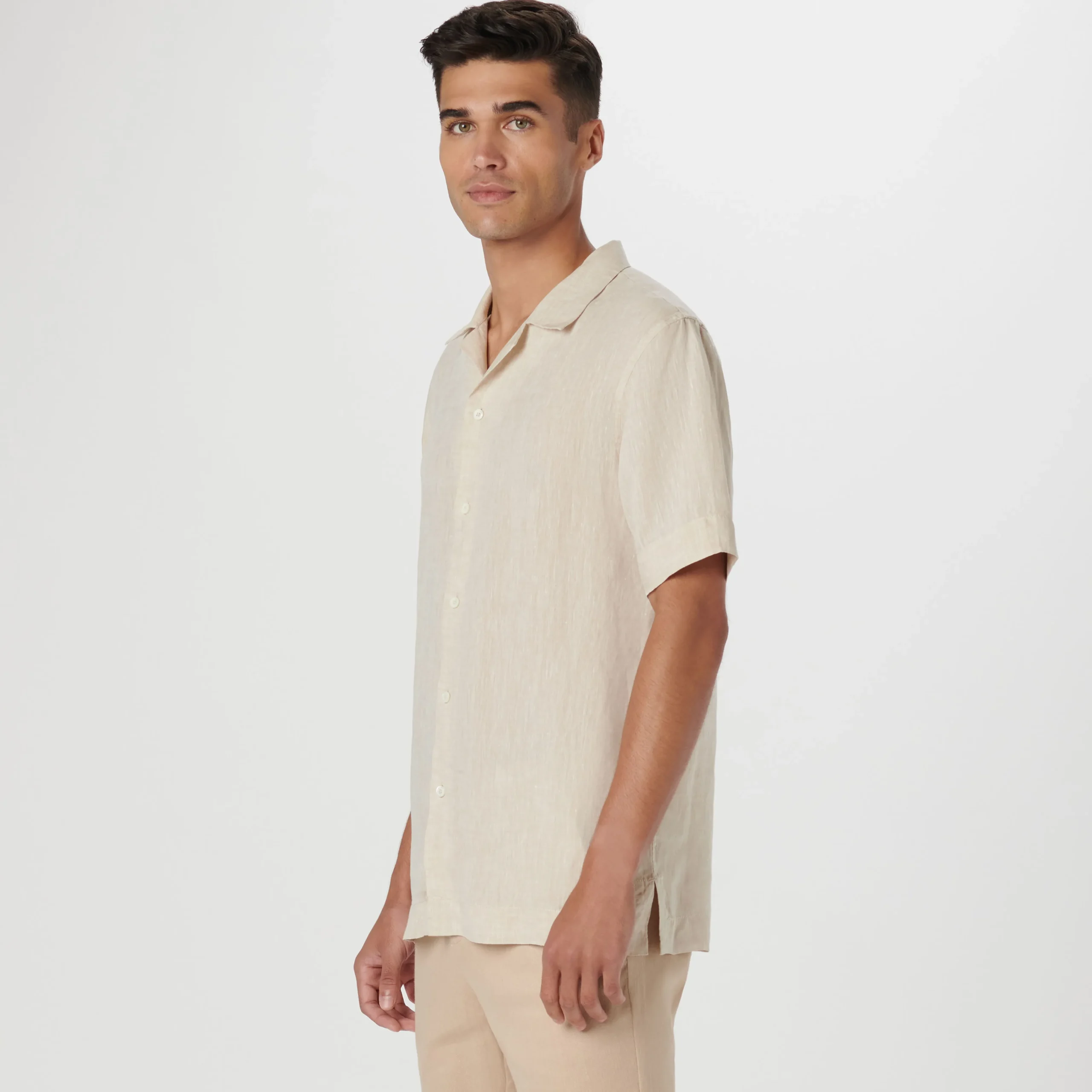 Jackson Solid Linen Camp Shirt