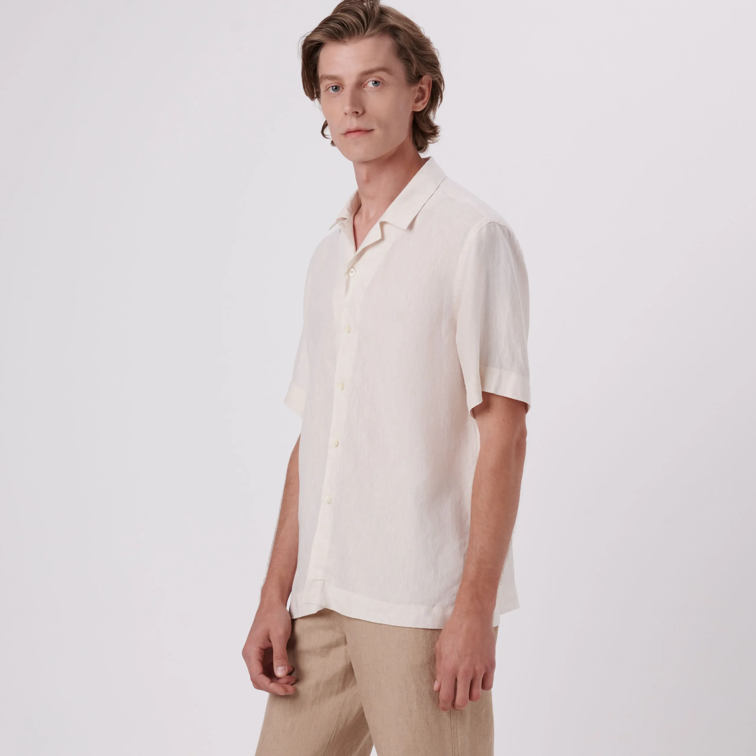 Jackson Solid Linen Camp Shirt