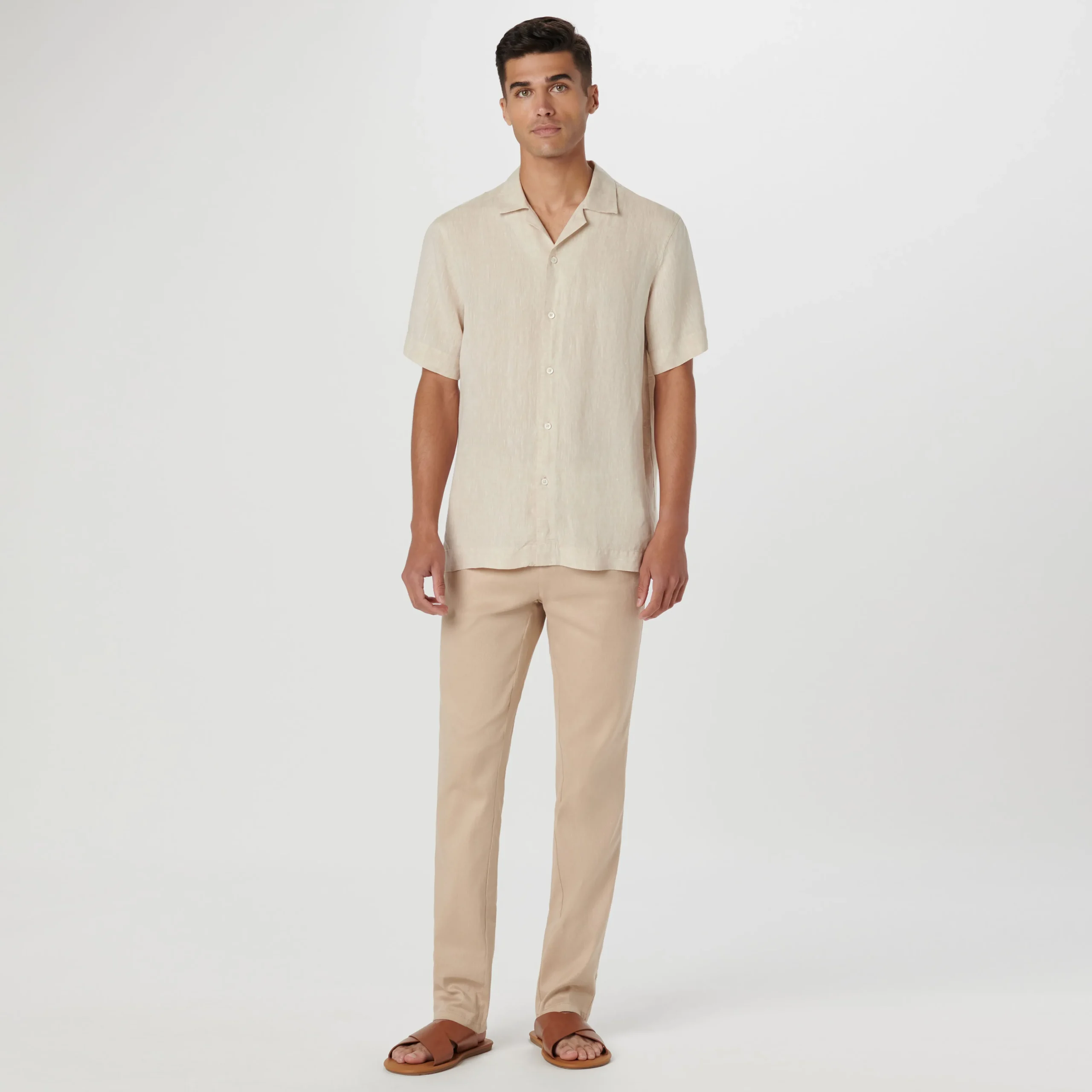 Jackson Solid Linen Camp Shirt