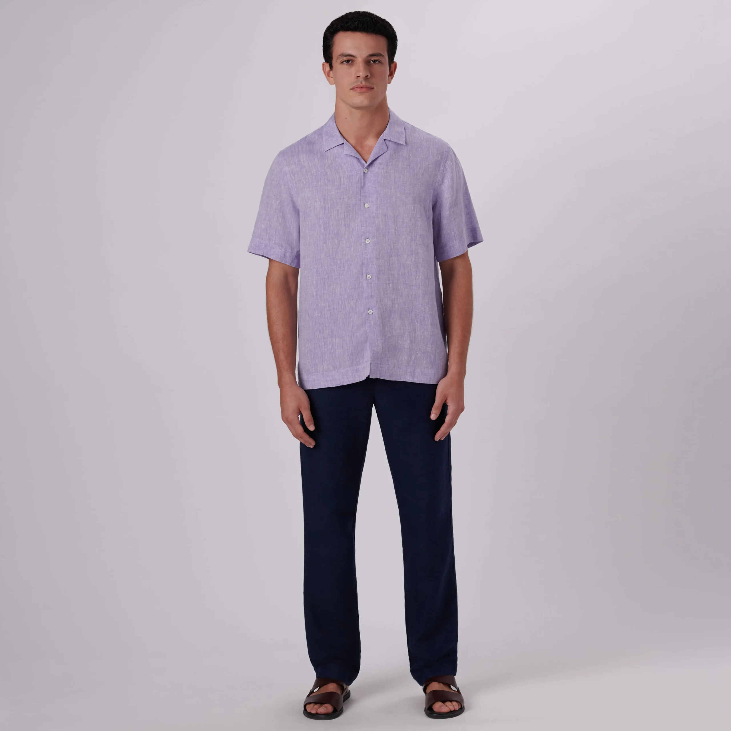 Jackson Solid Linen Camp Shirt