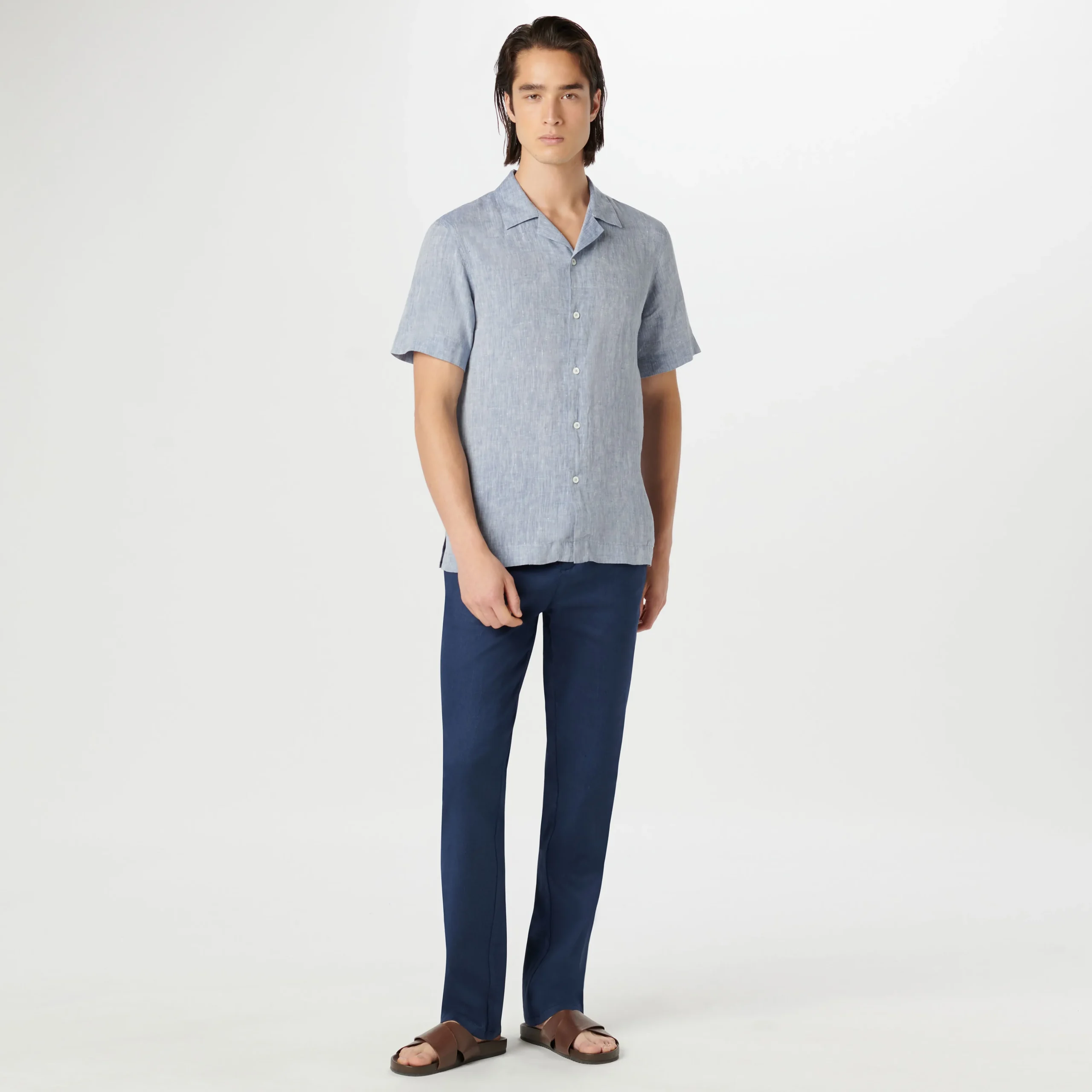 Jackson Solid Linen Camp Shirt