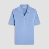 Jersey Knit Short Sleeve Johnny Sweater