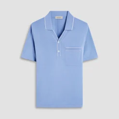 Jersey Knit Short Sleeve Johnny Sweater