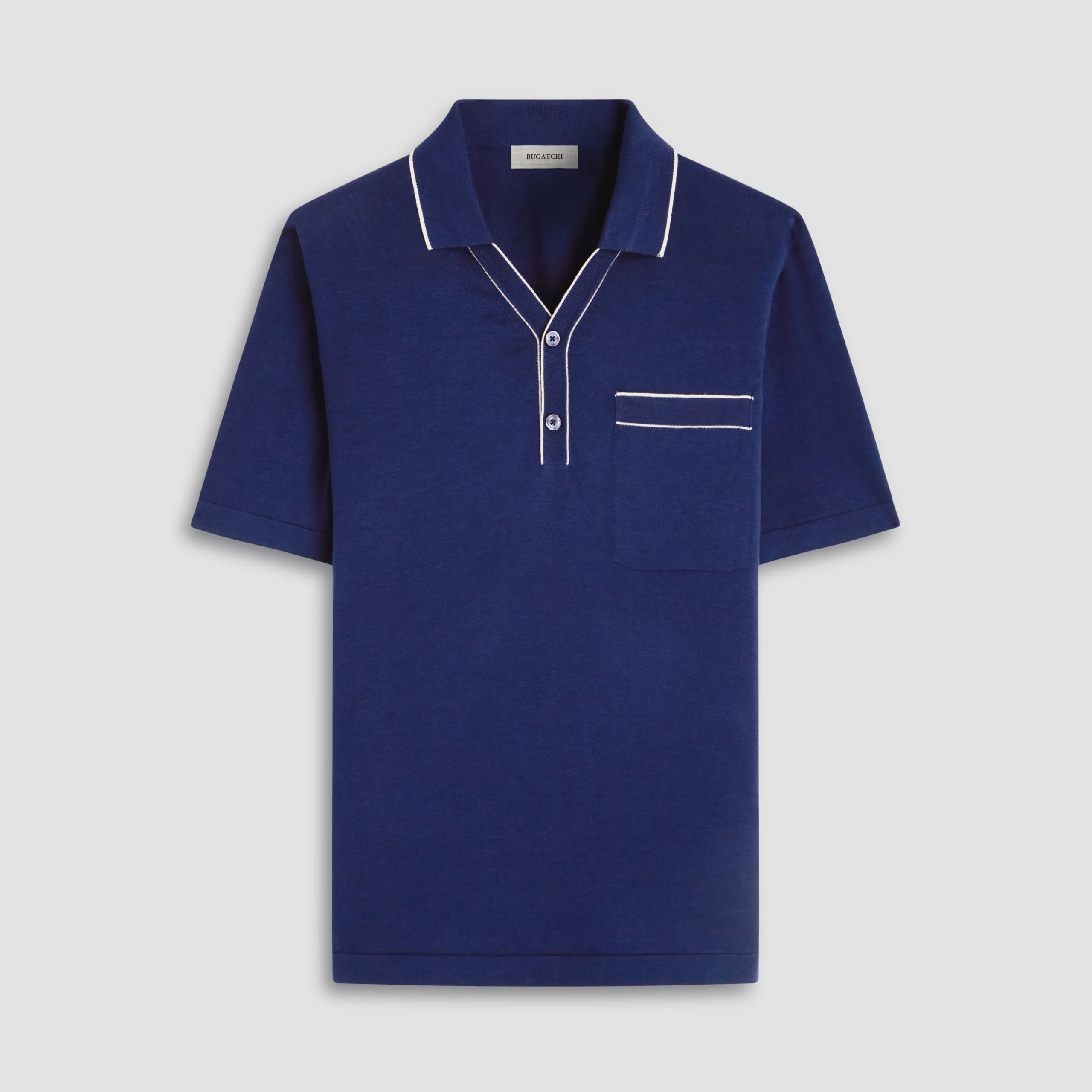 Jersey Knit Short Sleeve Johnny Sweater