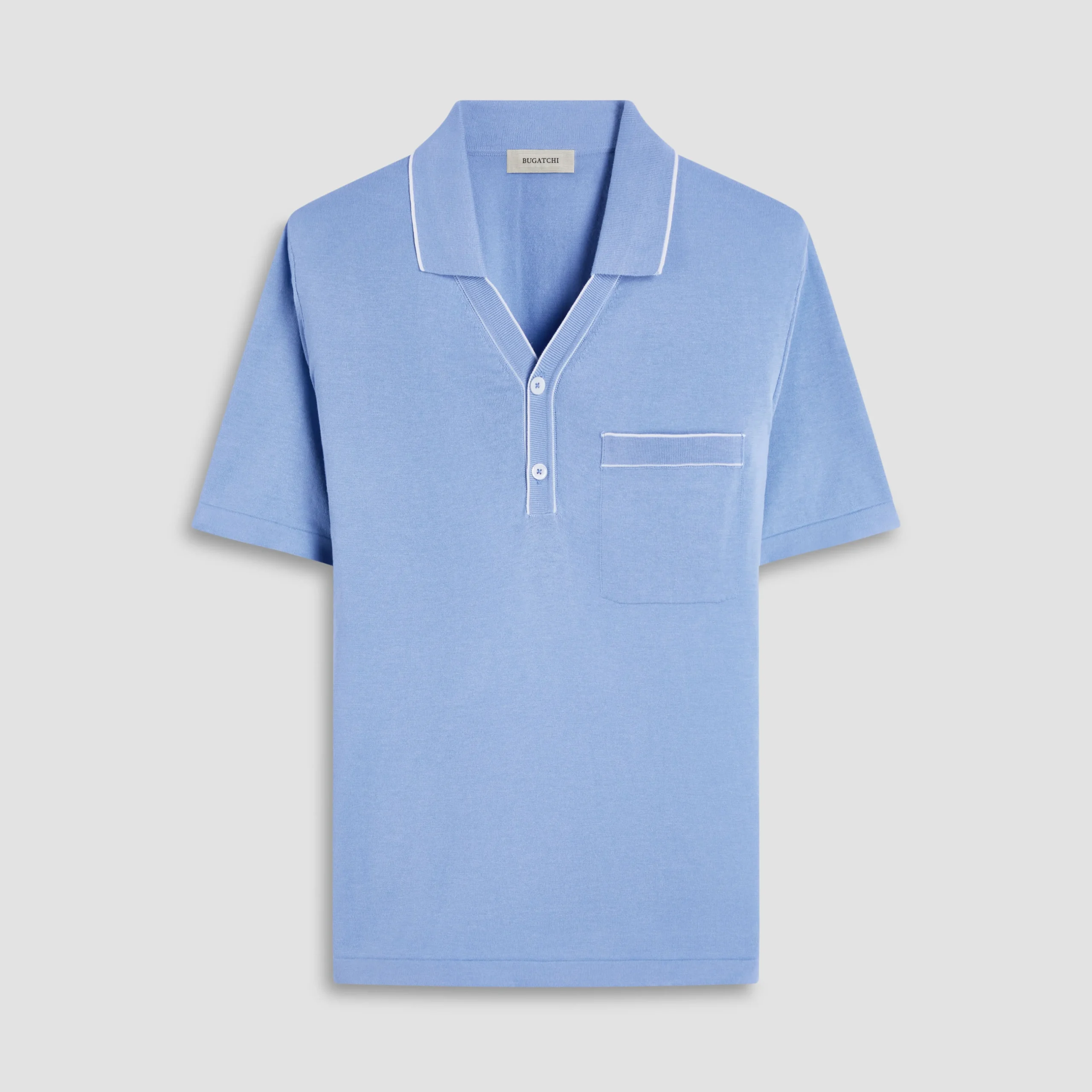 Jersey Knit Short Sleeve Johnny Sweater