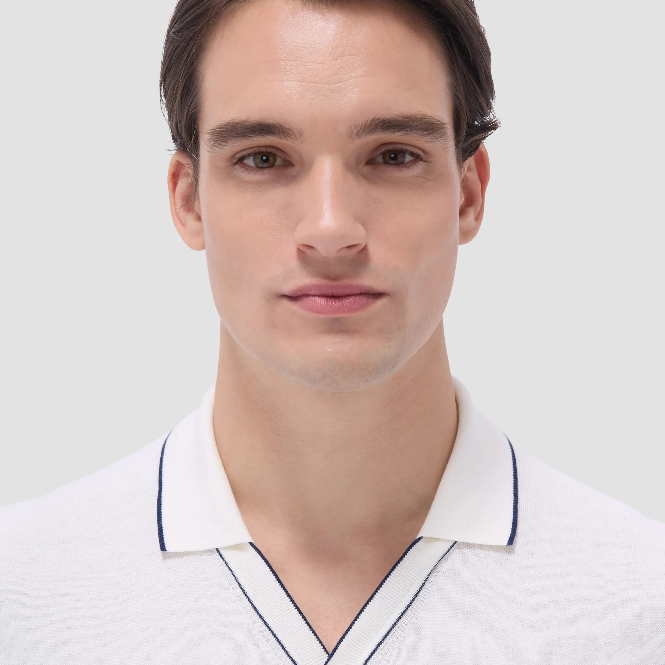 Jersey Knit Short Sleeve Johnny Sweater