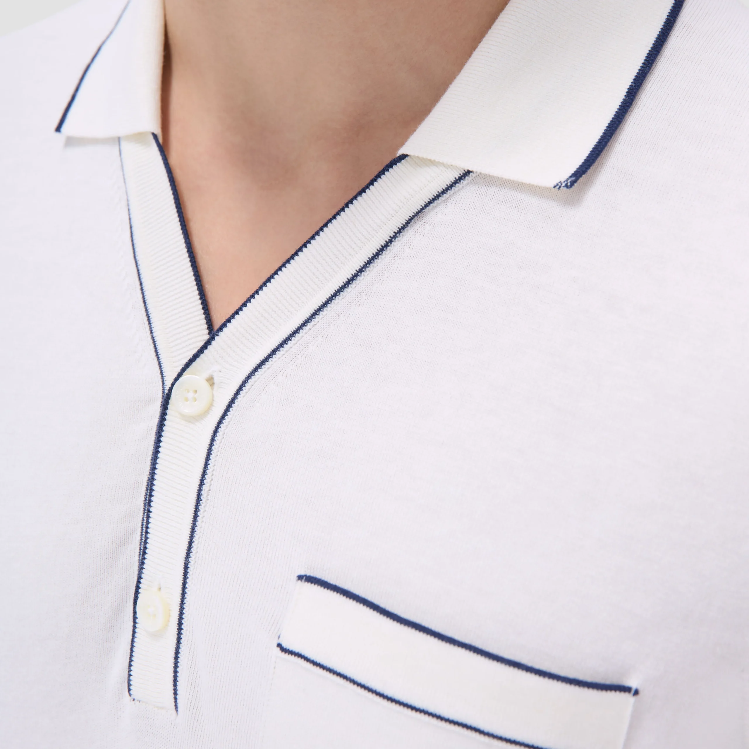 Jersey Knit Short Sleeve Johnny Sweater