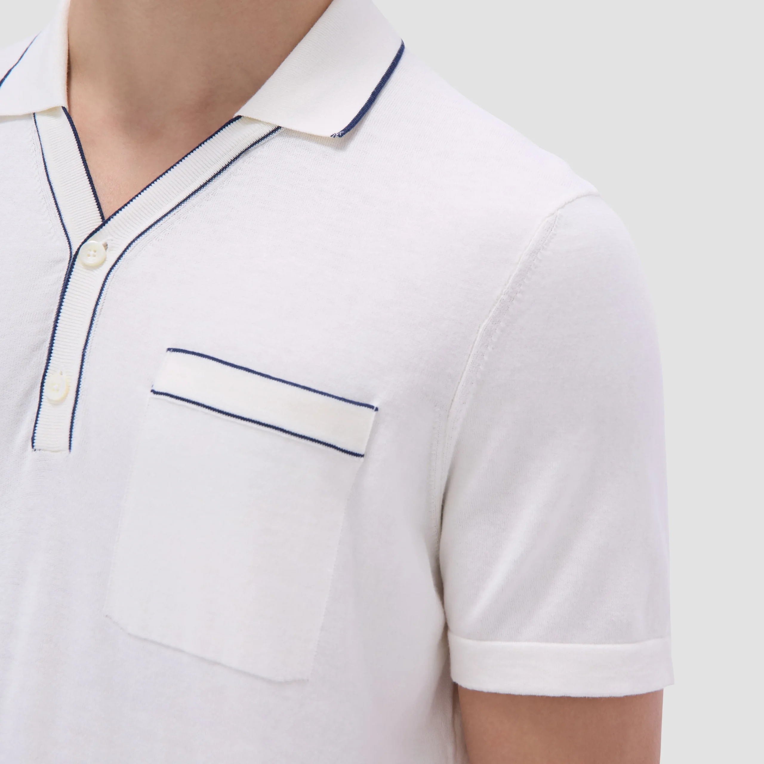 Jersey Knit Short Sleeve Johnny Sweater