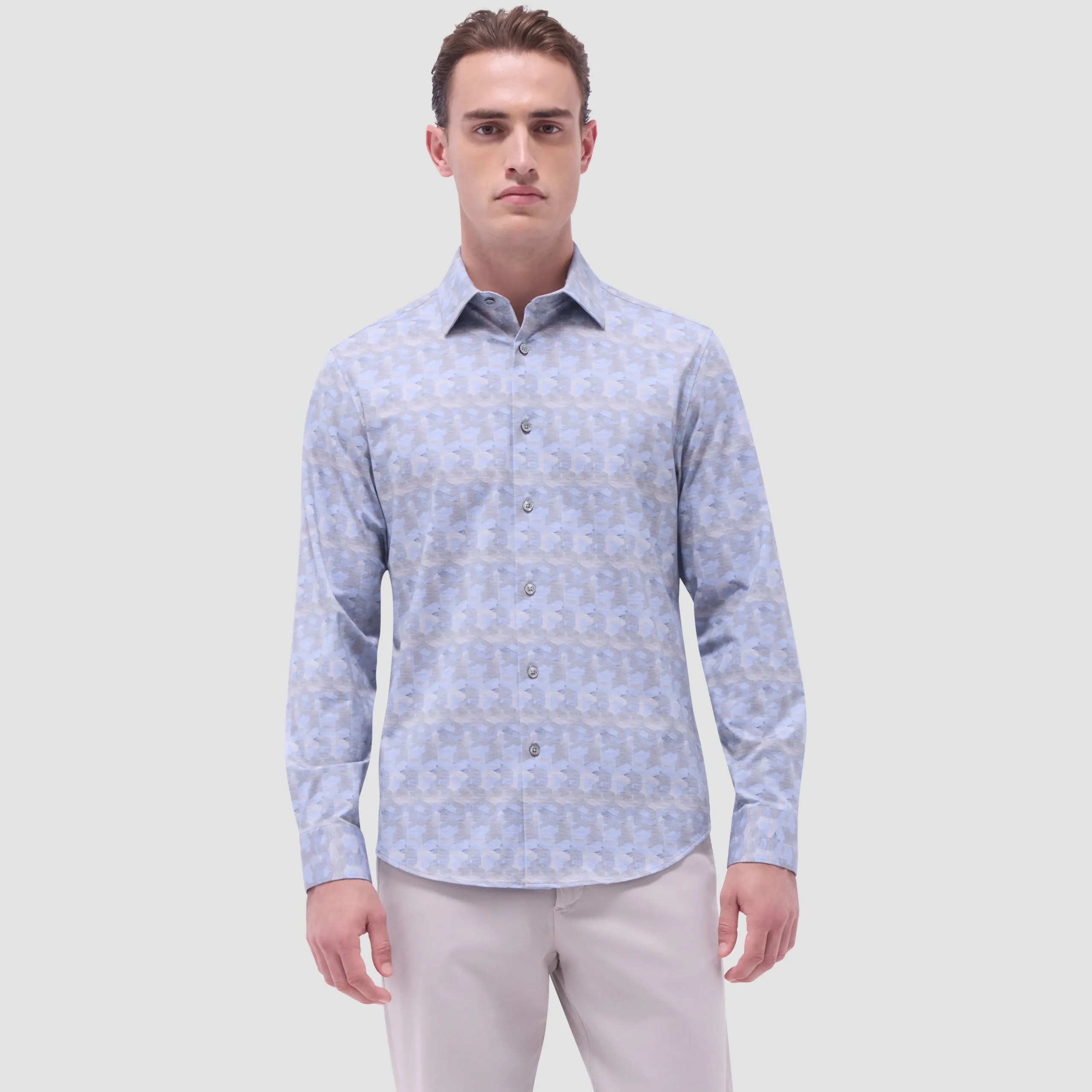 Jimmy Double-Sided Abstract & Check OoohCotton Shirt