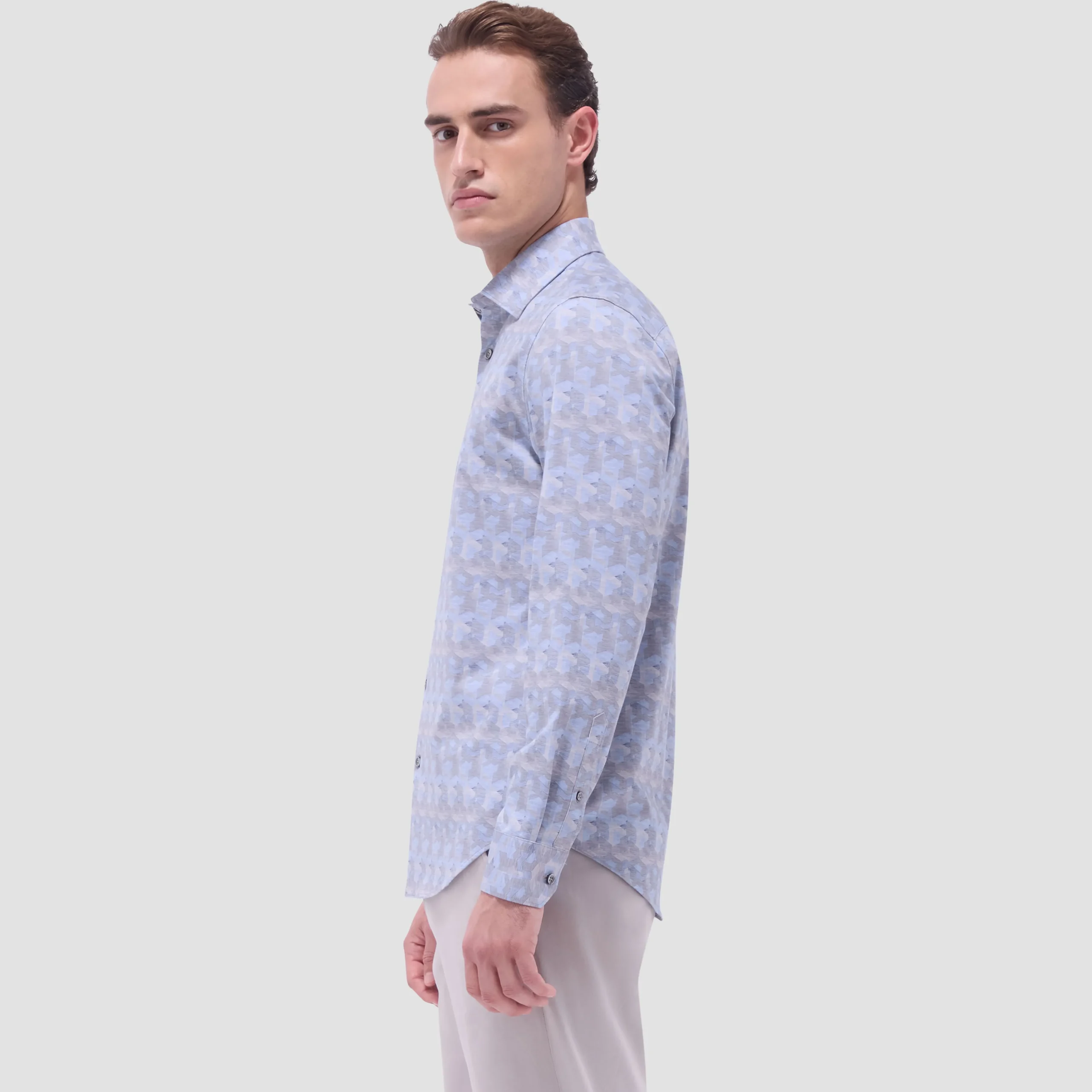 Jimmy Double-Sided Abstract & Check OoohCotton Shirt