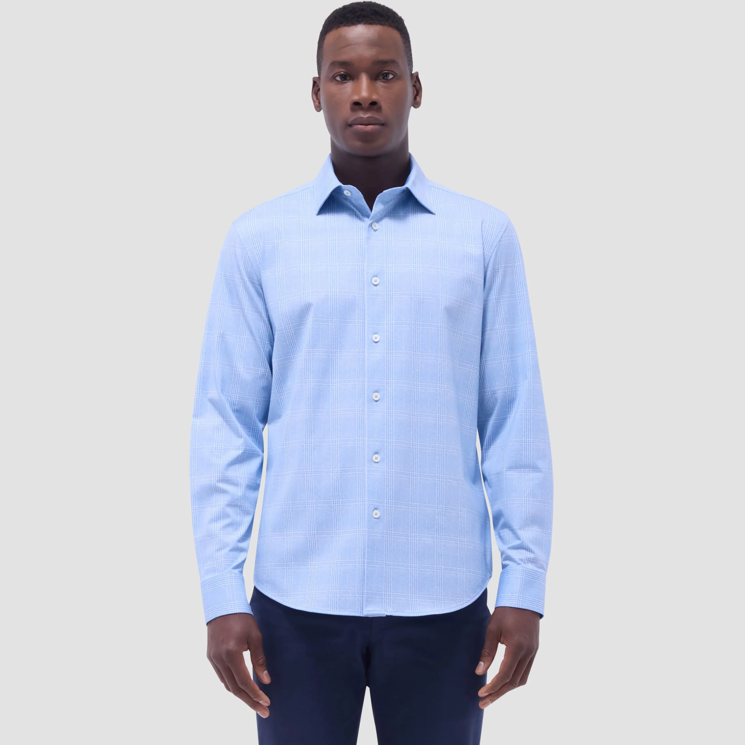 Jimmy Double-Sided Glen Plaid & Herringbone OoohCotton Shirt
