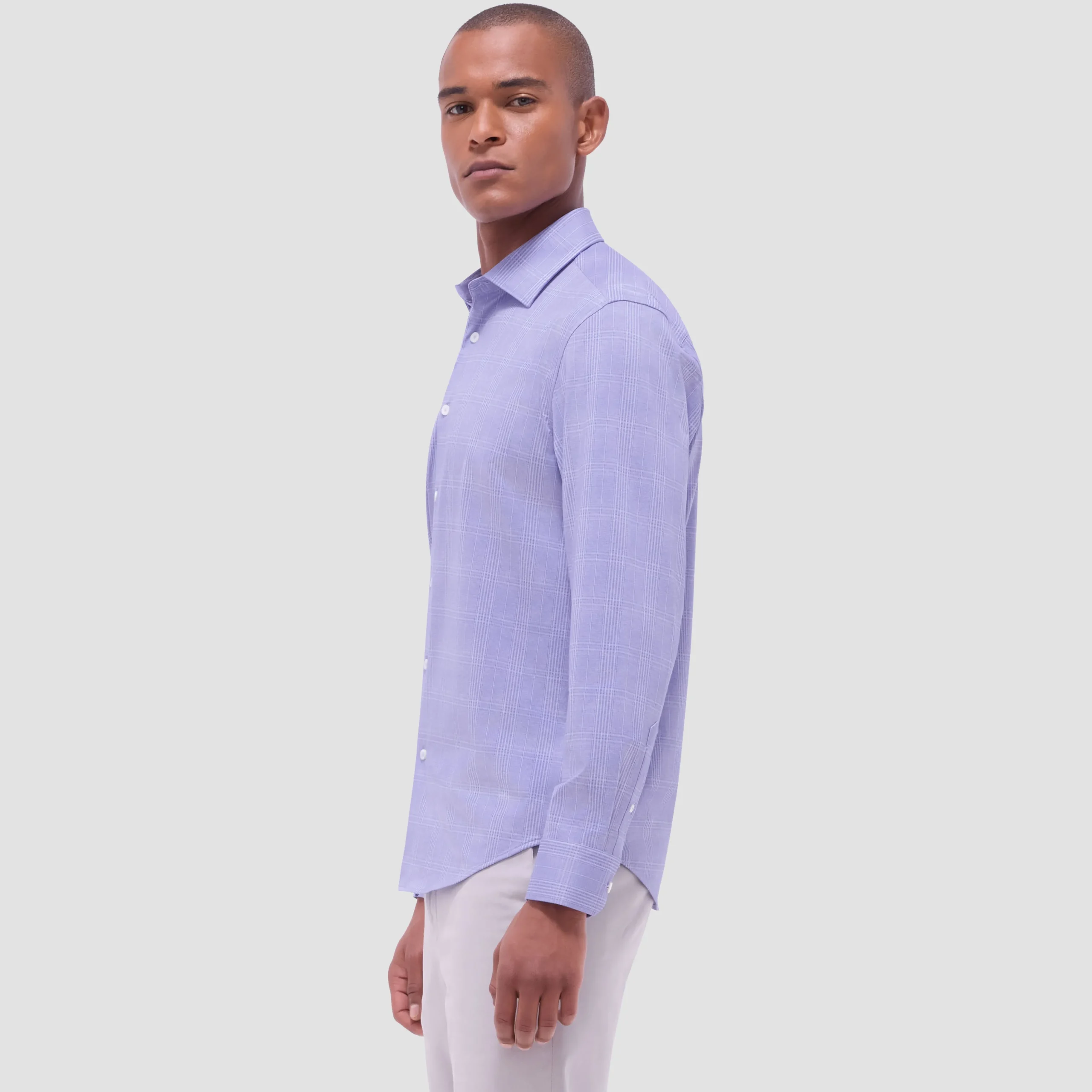 Jimmy Double-Sided Glen Plaid & Herringbone OoohCotton Shirt