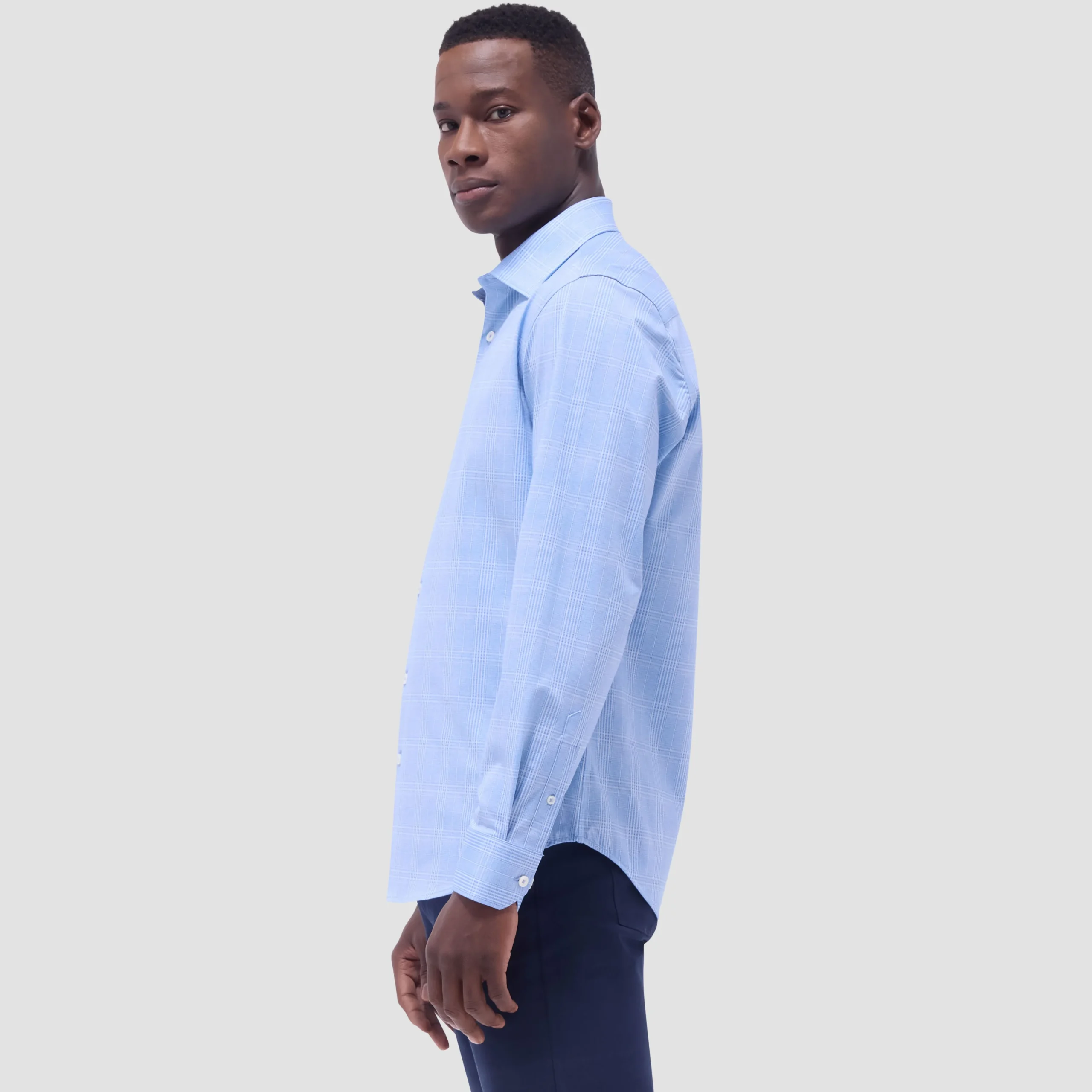 Jimmy Double-Sided Glen Plaid & Herringbone OoohCotton Shirt