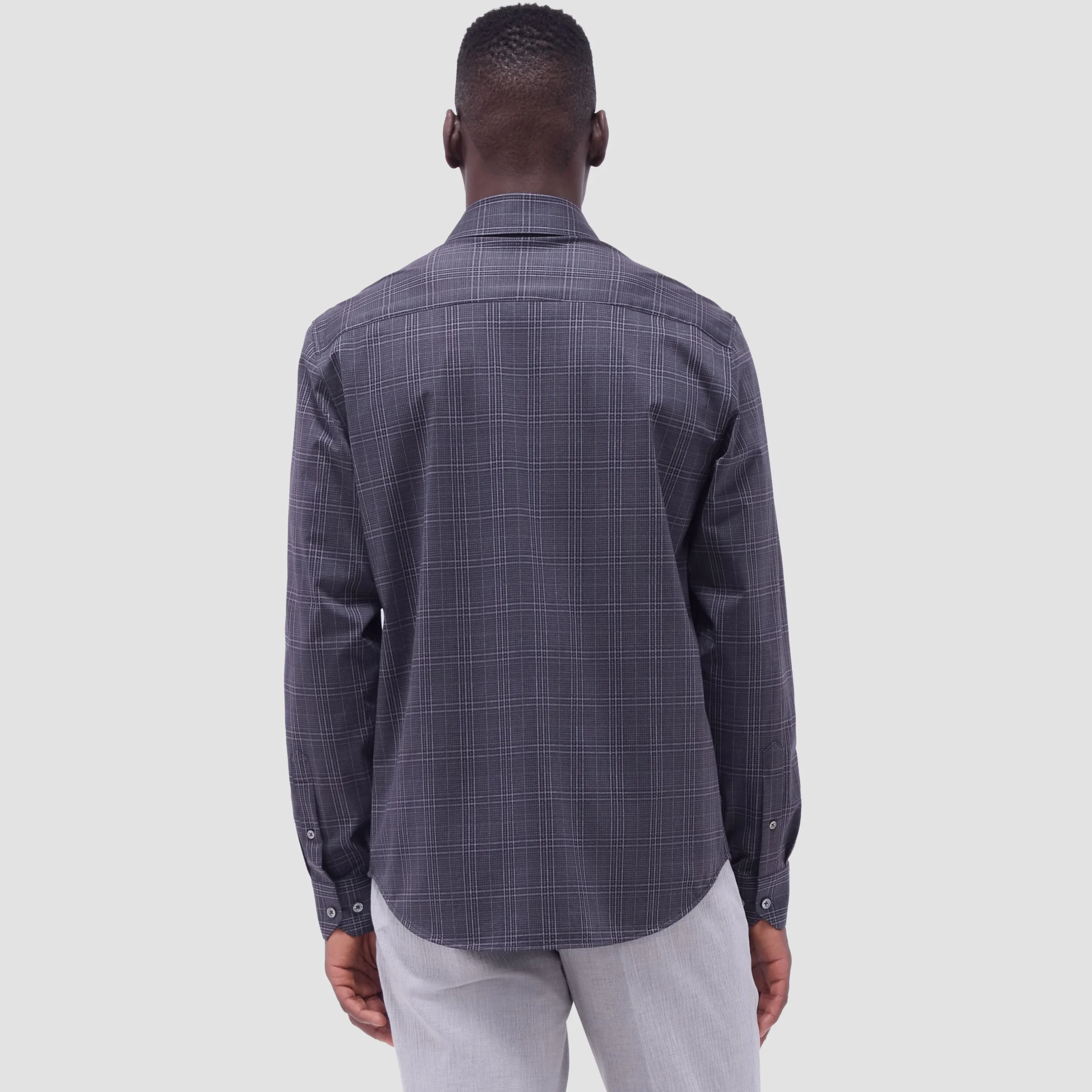 Jimmy Double-Sided Glen Plaid & Herringbone OoohCotton Shirt
