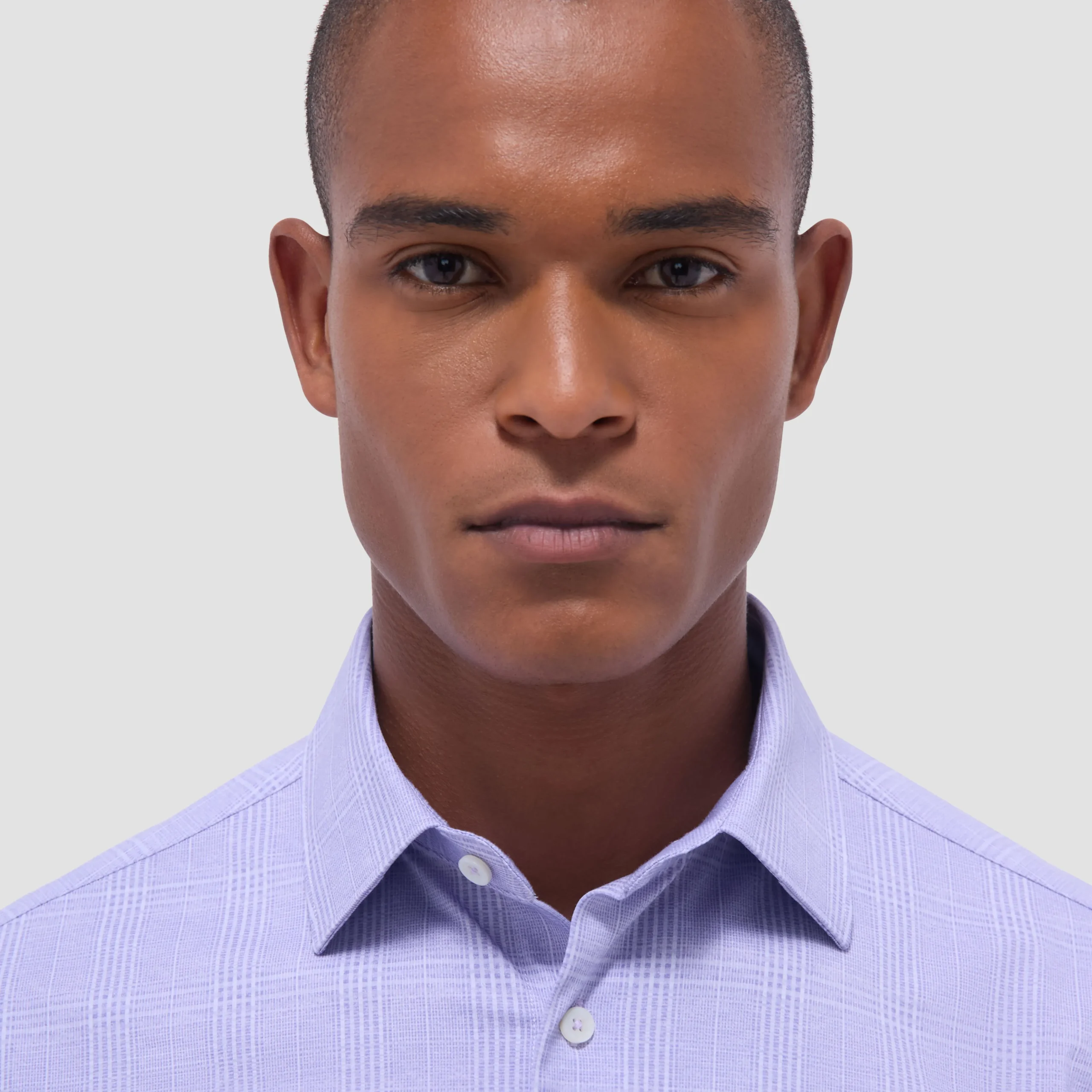 Jimmy Double-Sided Glen Plaid & Herringbone OoohCotton Shirt