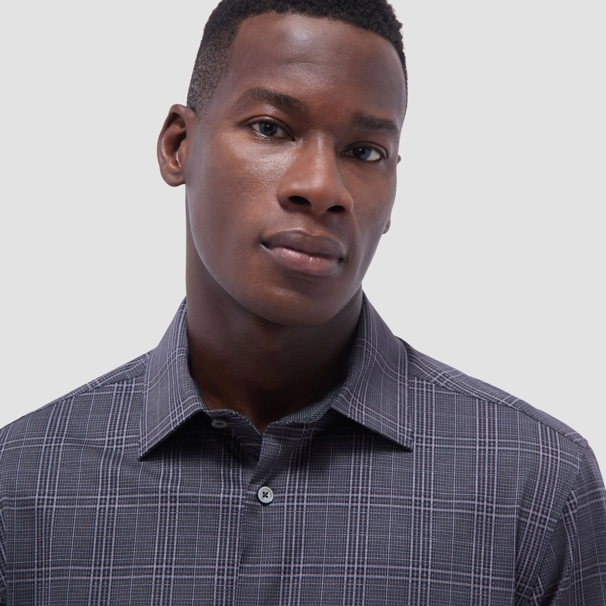 Jimmy Double-Sided Glen Plaid & Herringbone OoohCotton Shirt