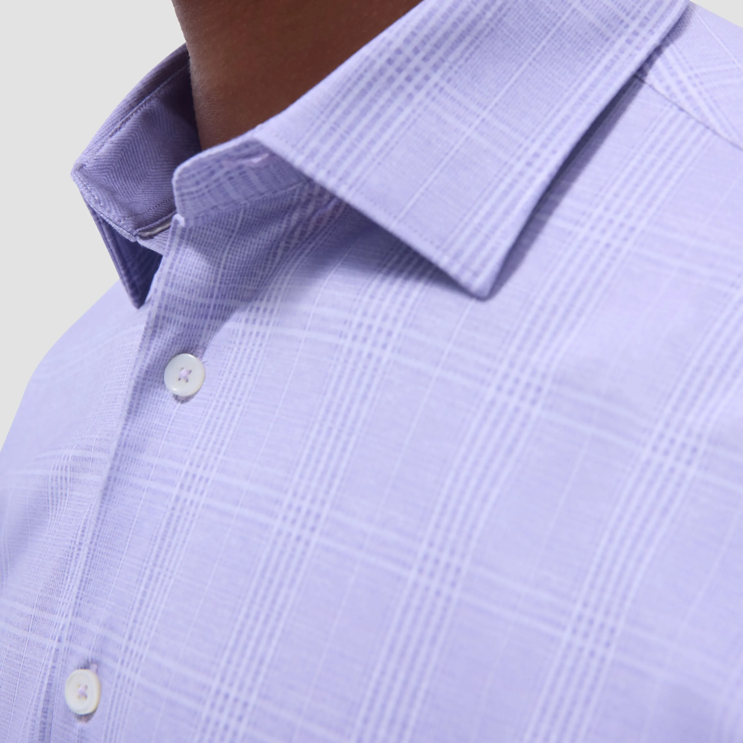 Jimmy Double-Sided Glen Plaid & Herringbone OoohCotton Shirt