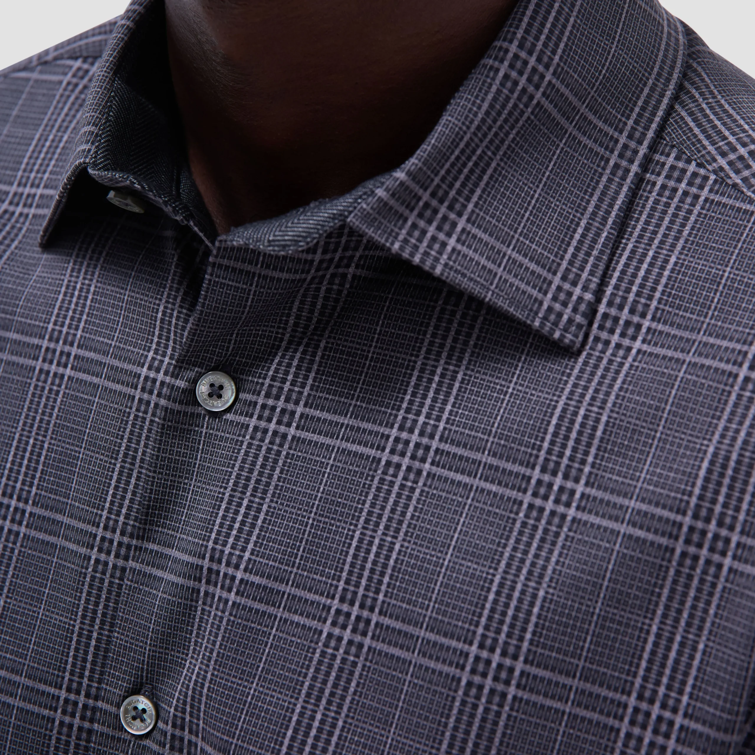 Jimmy Double-Sided Glen Plaid & Herringbone OoohCotton Shirt