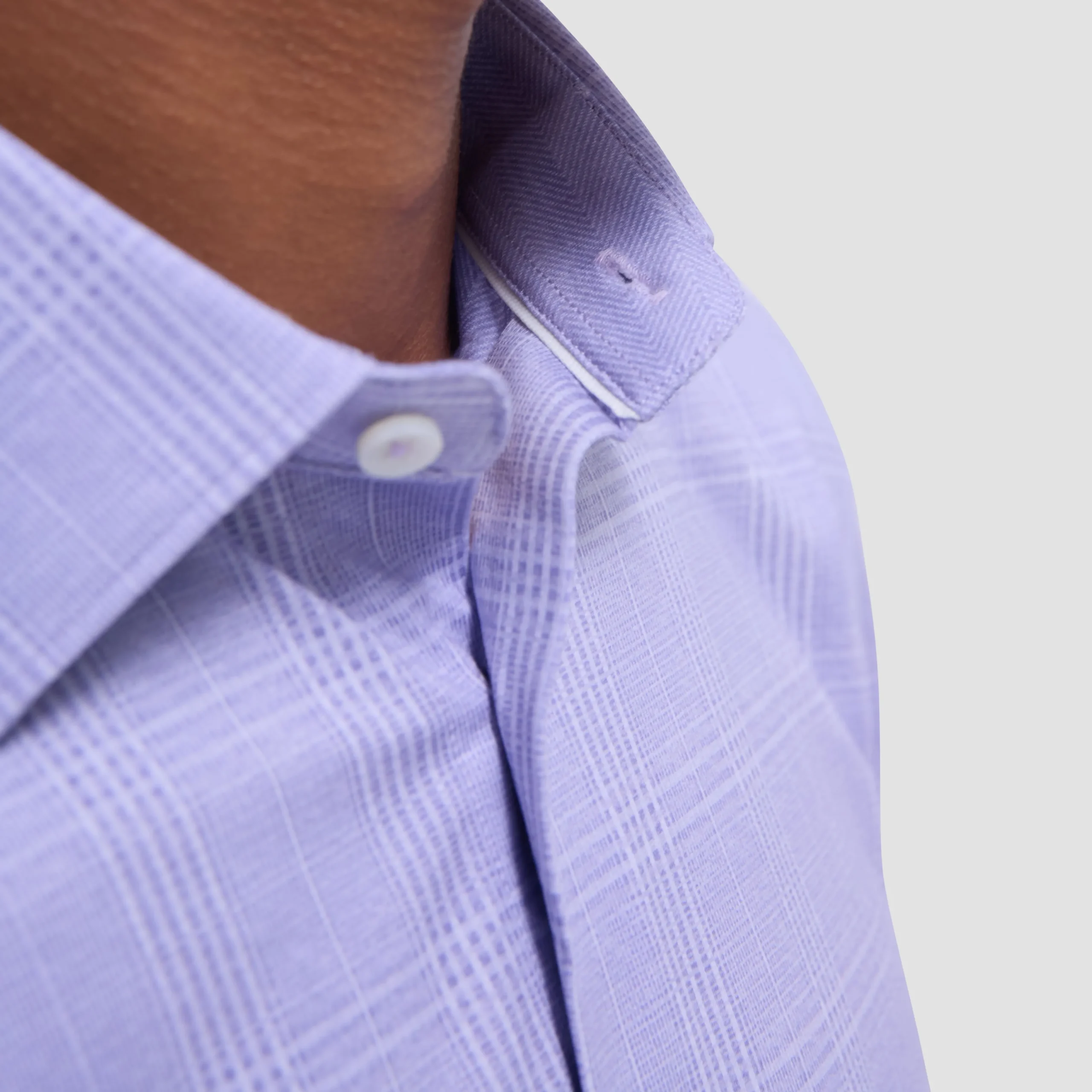 Jimmy Double-Sided Glen Plaid & Herringbone OoohCotton Shirt