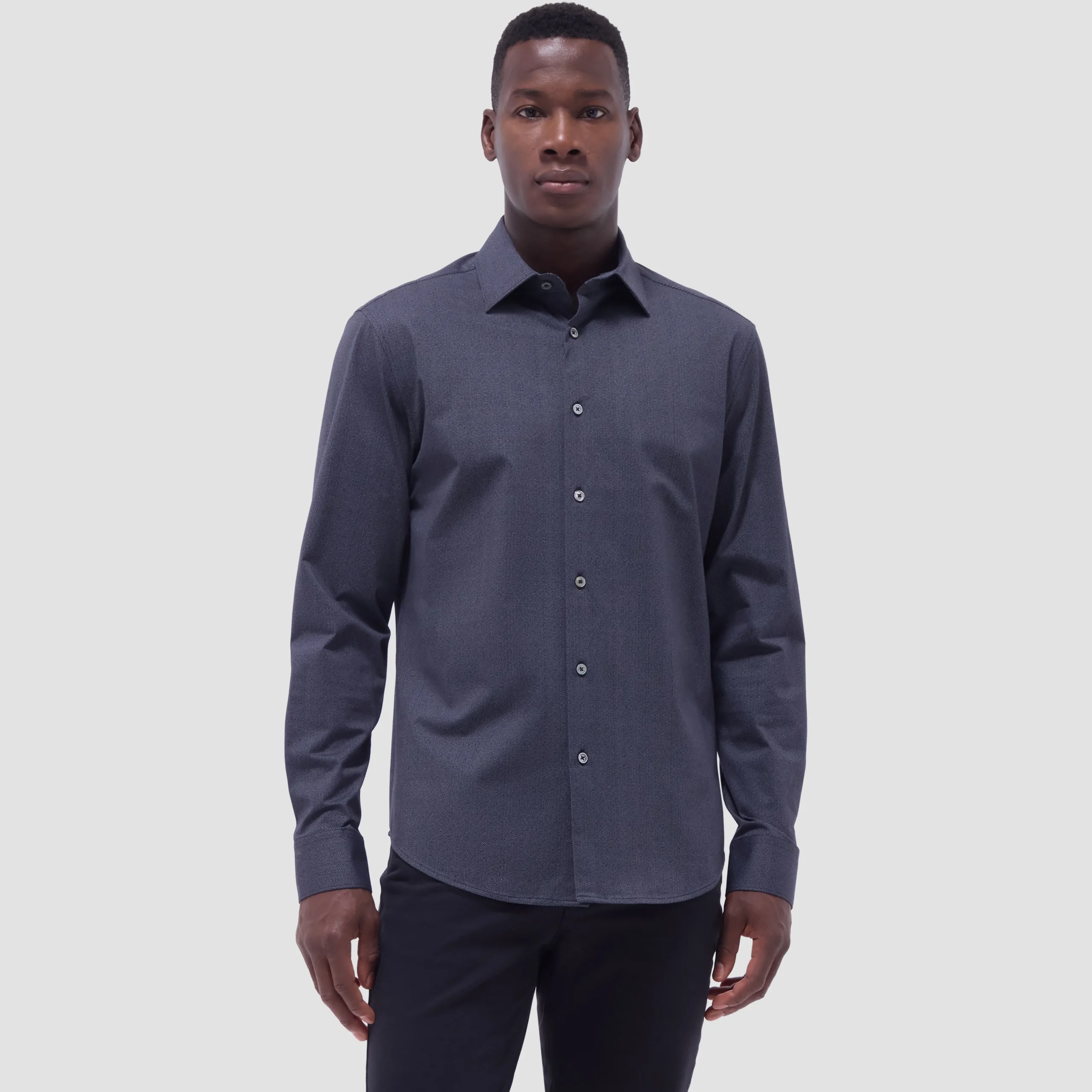 Jimmy Double-Sided Herringbone & Solid OoohCotton Shirt