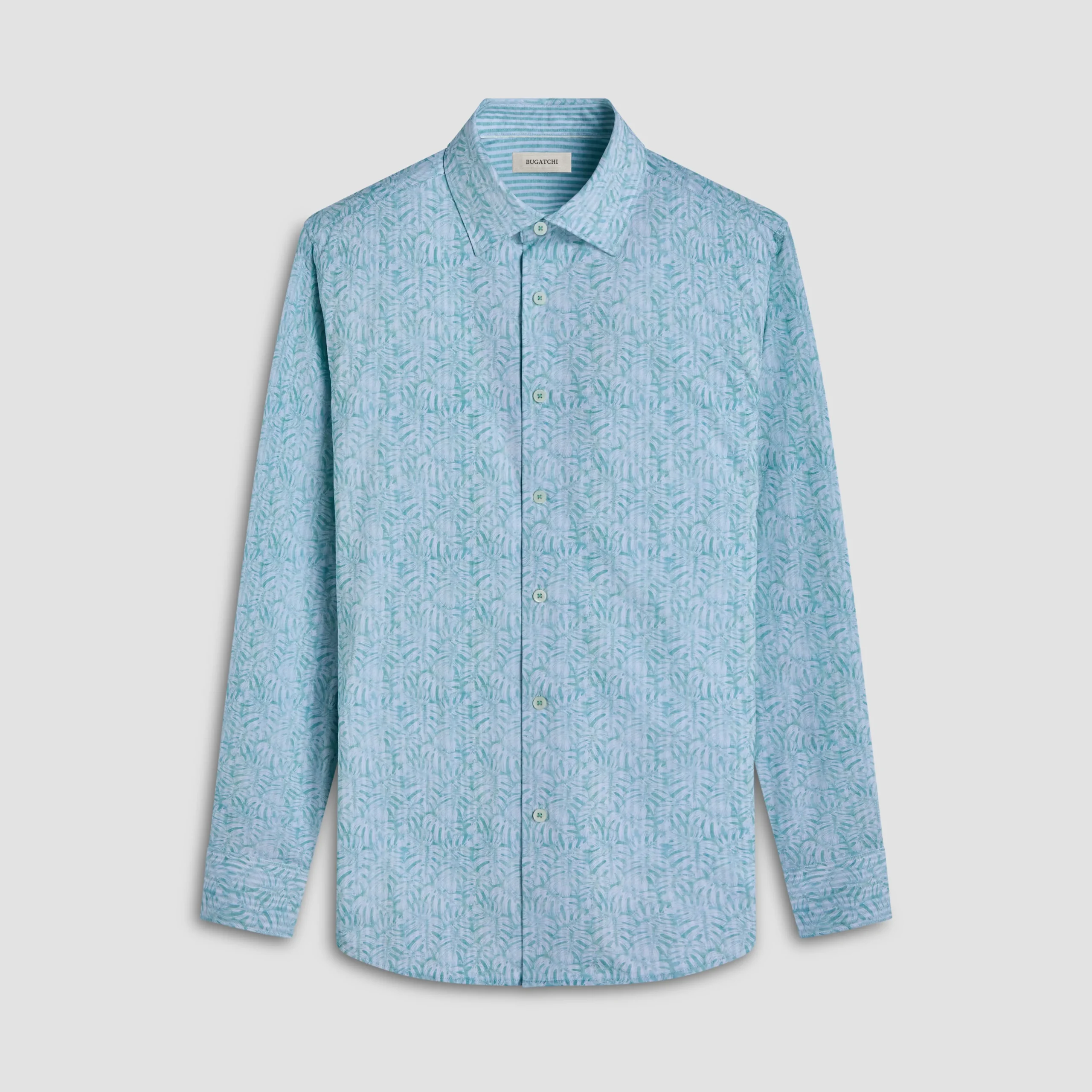 Jimmy Double-Sided Leaf & Stripe OoohCotton Shirt