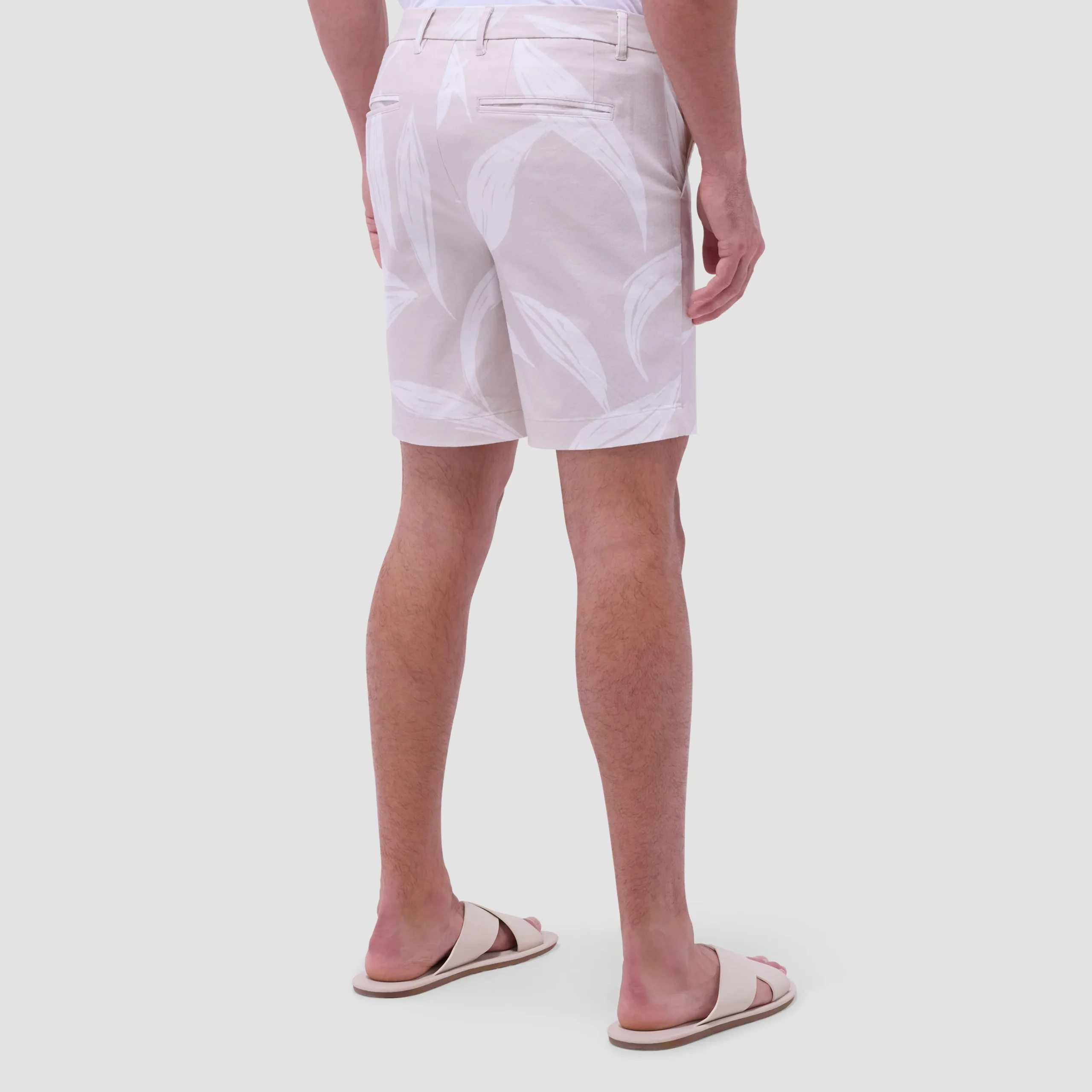 Leaf Print Chino Shorts