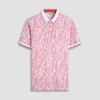 Leaf Print Polo Shirt