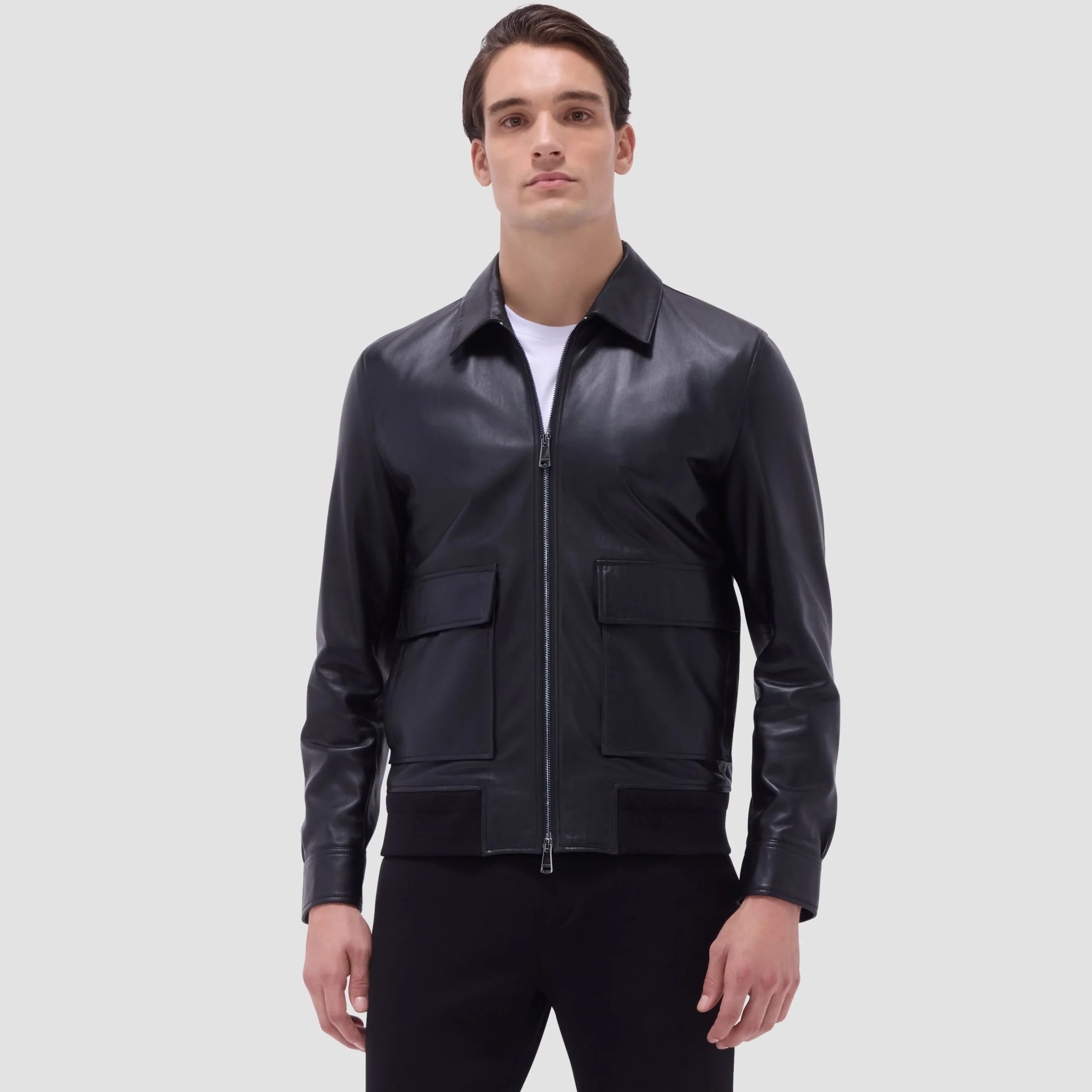 Leather Bomber Jacket