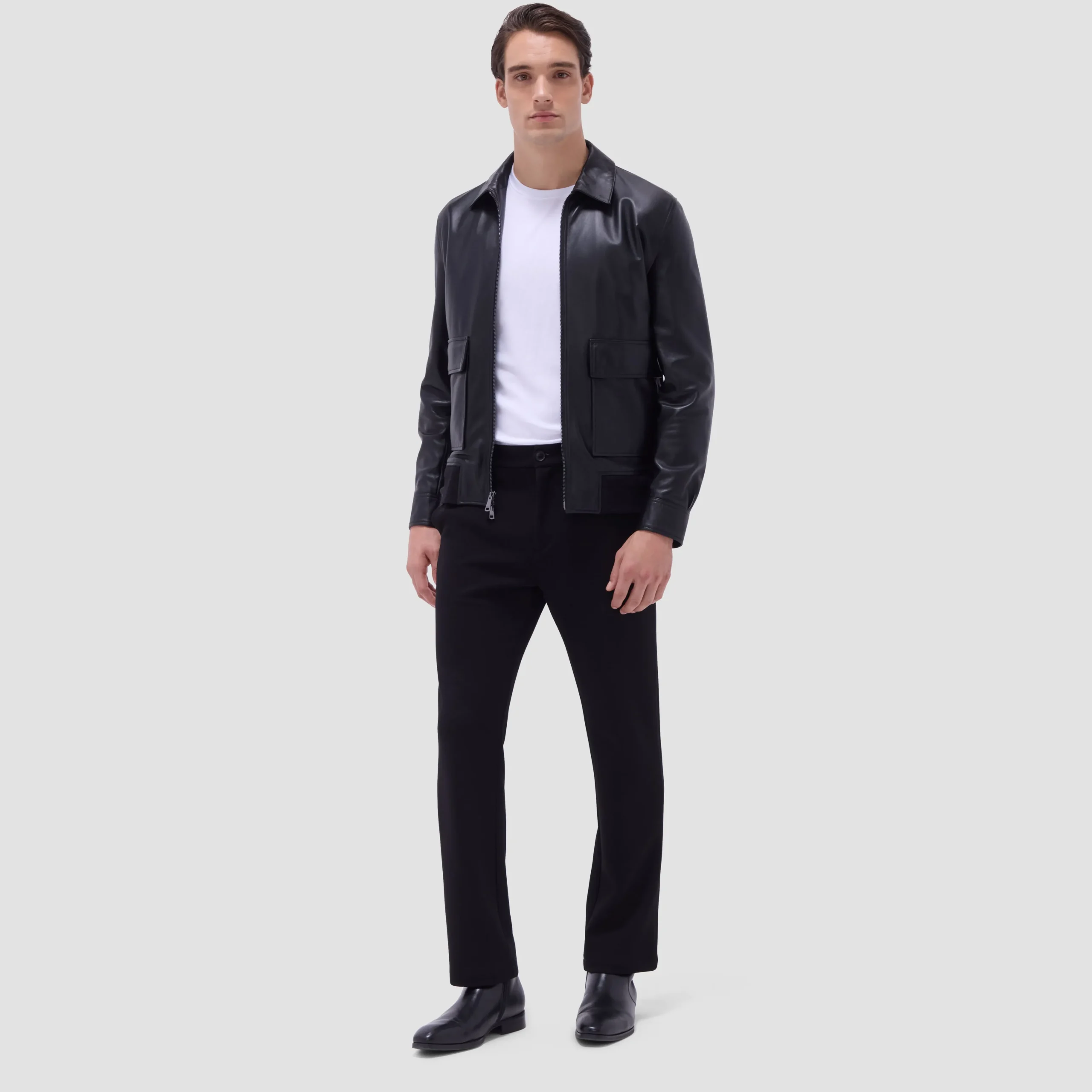 Leather Bomber Jacket