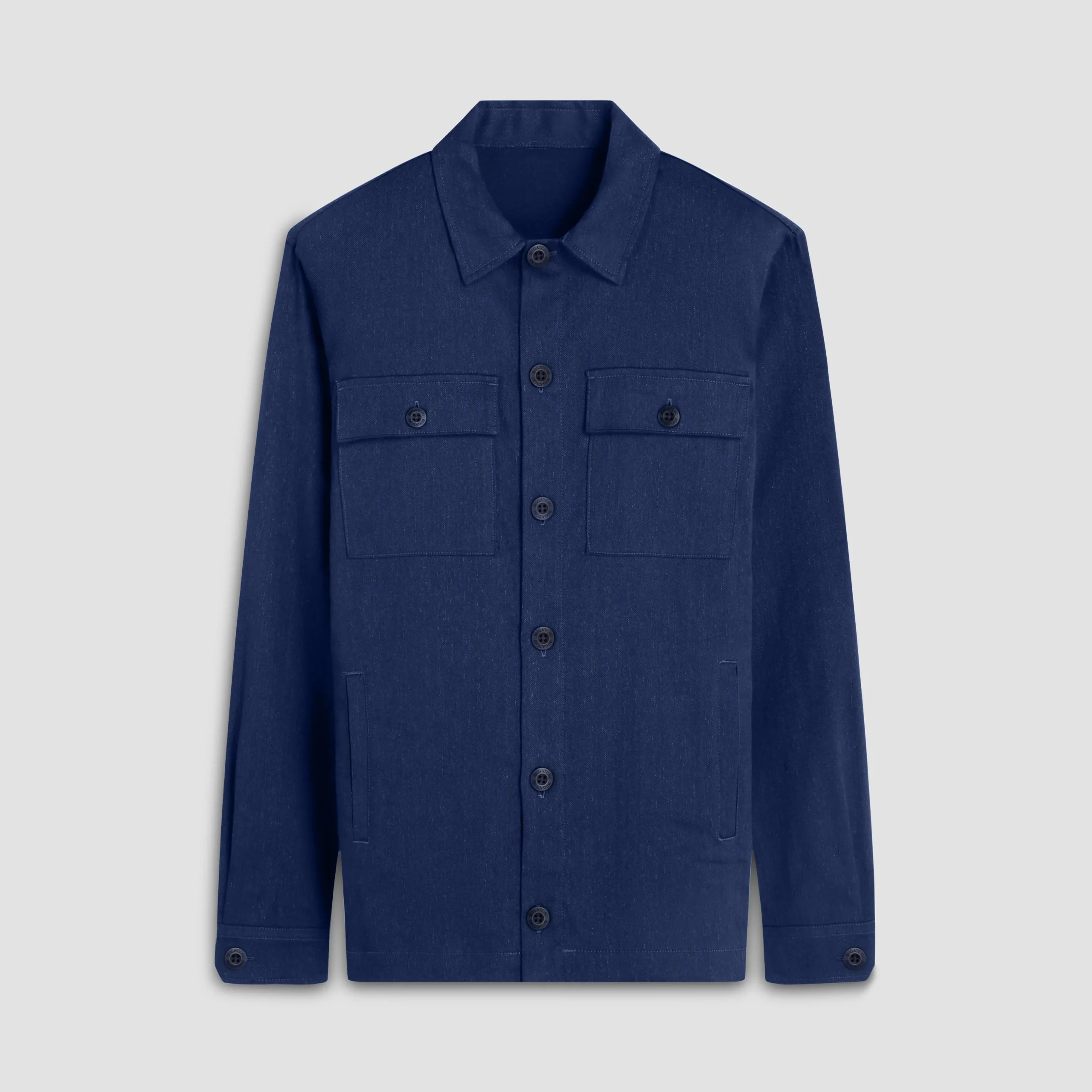 Linen-Cotton Shirt Jacket