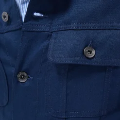 Linen-Cotton Trucker Jacket