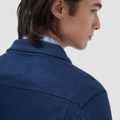 Linen-Cotton Trucker Jacket