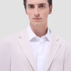Linen-Cotton Two Button Blazer