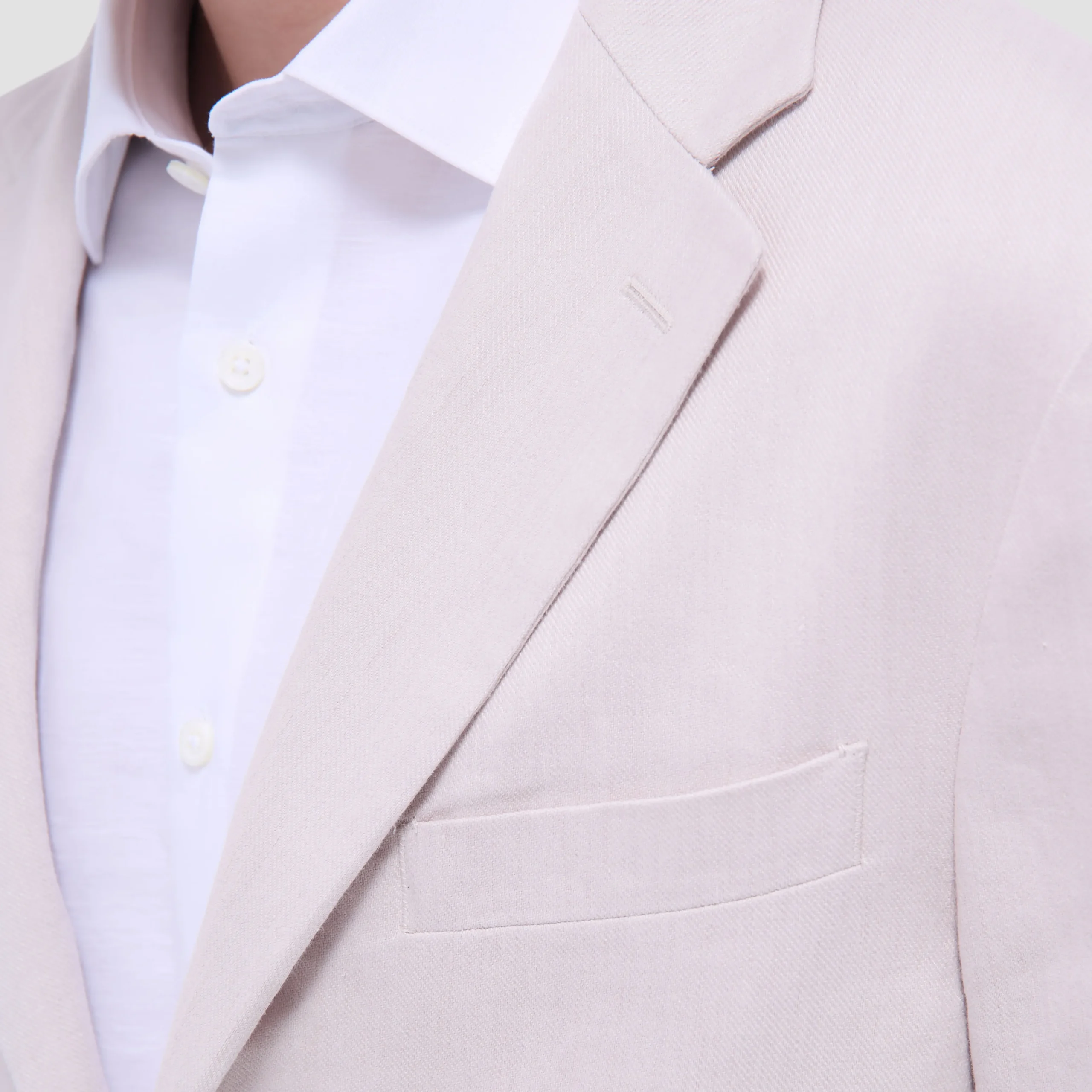 Linen-Cotton Two Button Blazer