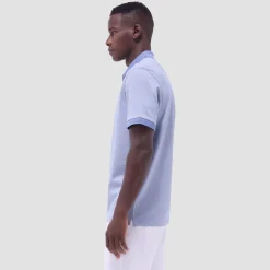 Micro Check Quarter-Zip Polo Shirt