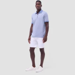 Micro Check Quarter-Zip Polo Shirt