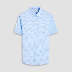 Miles Basketweave OoohCotton Short-Sleeve Shirt