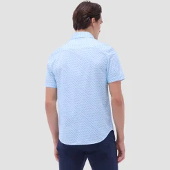 Miles Basketweave OoohCotton Short-Sleeve Shirt