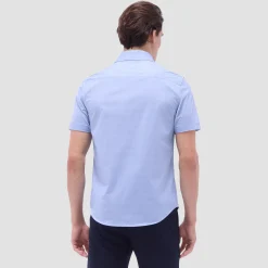 Miles Basketweave OoohCotton Short-Sleeve Shirt