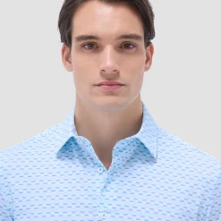 Miles Basketweave OoohCotton Short-Sleeve Shirt