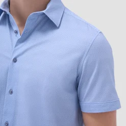 Miles Basketweave OoohCotton Short-Sleeve Shirt