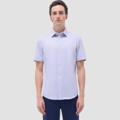 Miles Bird Print OoohCotton Short-Sleeve Shirt