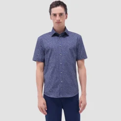 Miles Bistro Print OoohCotton Short-Sleeve Shirt