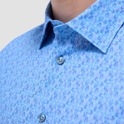 Miles Feather Print OoohCotton Short-Sleeve Shirt