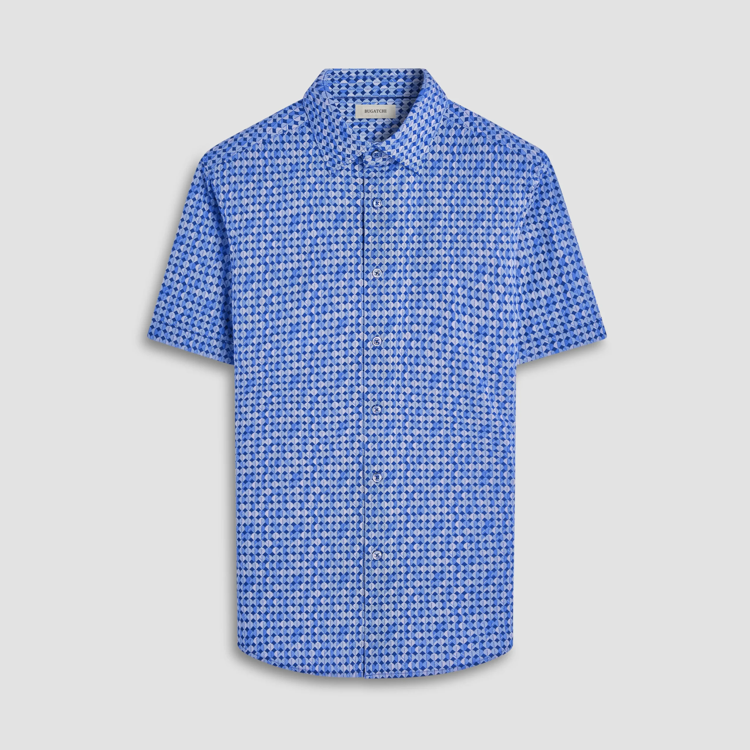Miles Geometric OoohCotton Short-Sleeve Shirt