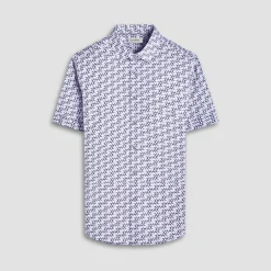 Miles Geometric OoohCotton Short-Sleeve Shirt