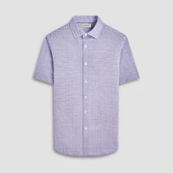 Miles Geometric OoohCotton Short-Sleeve Shirt