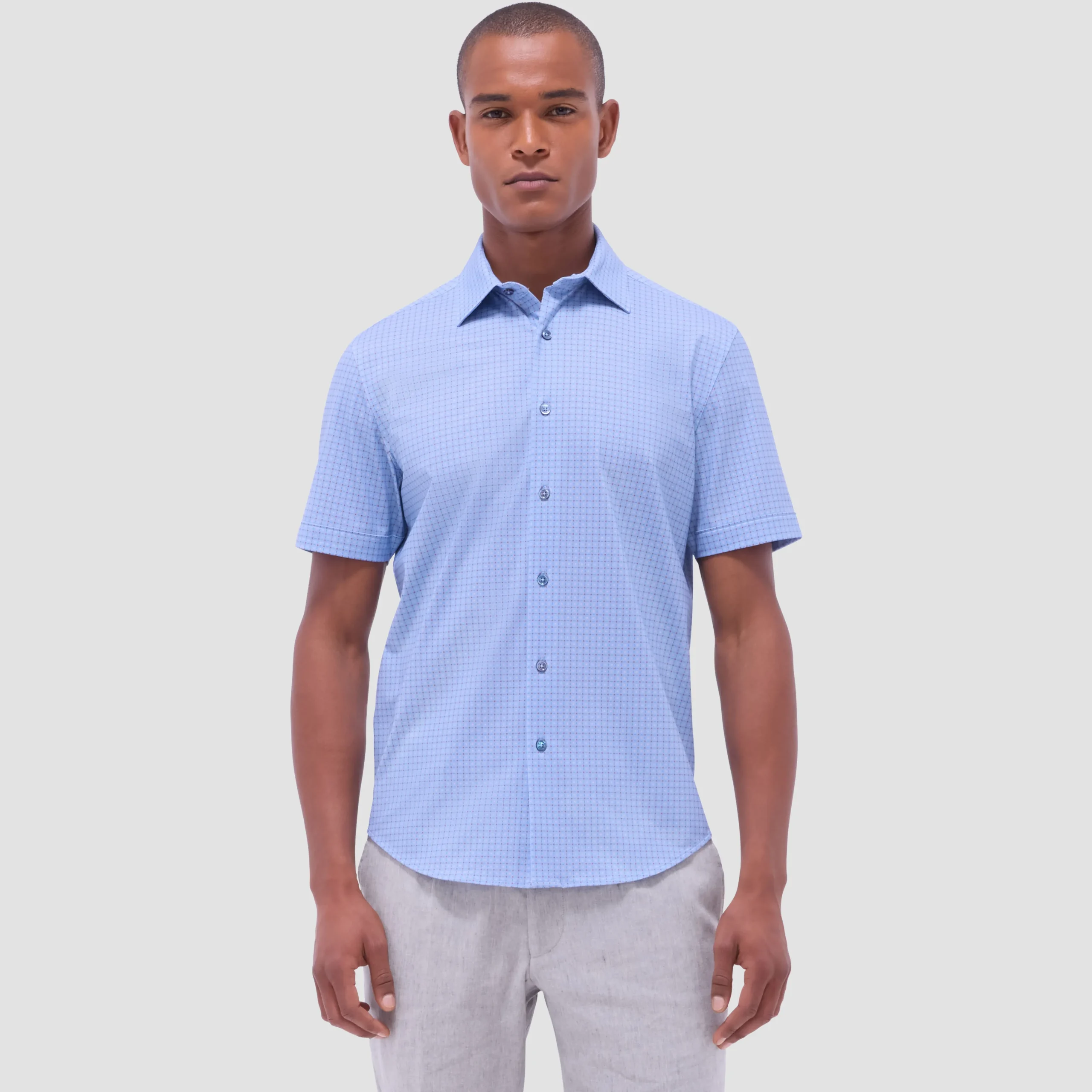Miles Geometric OoohCotton Short-Sleeve Shirt