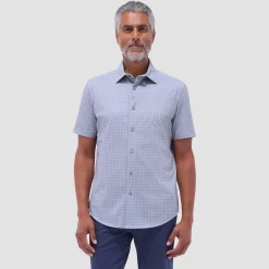 Miles Geometric OoohCotton Short-Sleeve Shirt